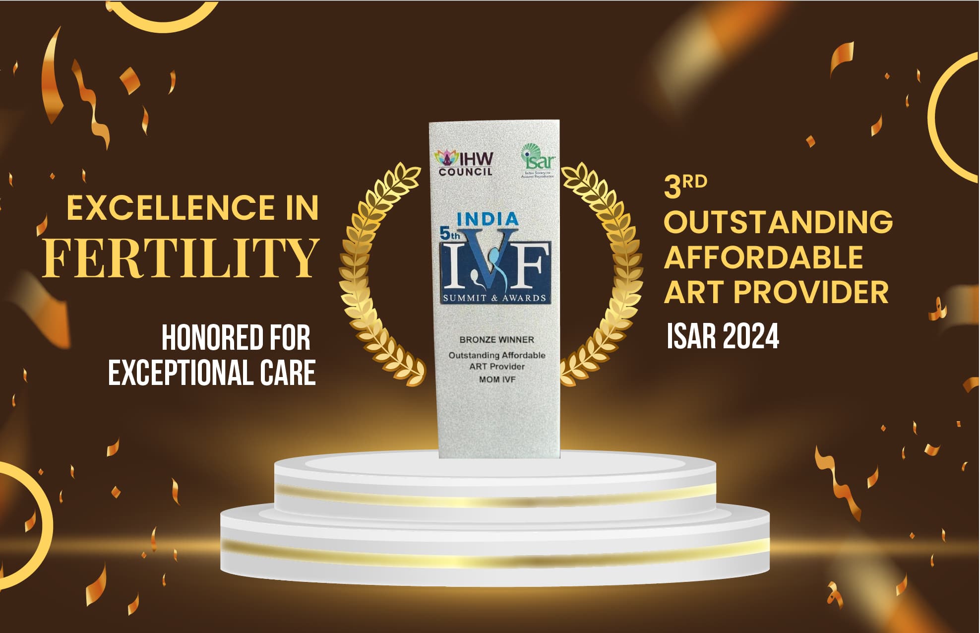 MOM IVF fertility excellence award 2